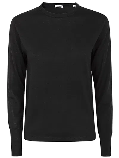 Aspesi Round Neck Sweater In Black