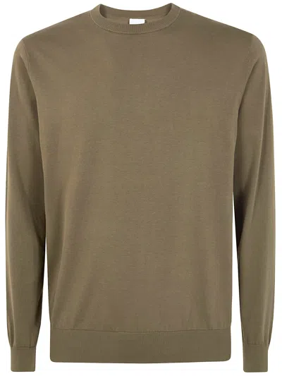 Aspesi Round Neck Sweater In Brown