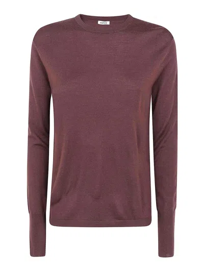 Aspesi Round Neck Sweater In Brown