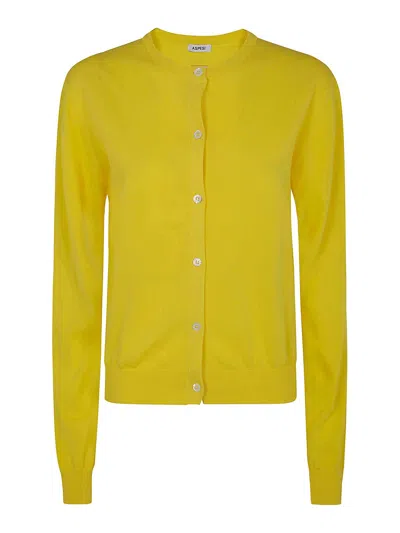 Aspesi Round Neck Sweater In Orange