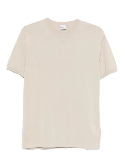 Aspesi Round-neck T-shirt In Beige Cotton In Neutral