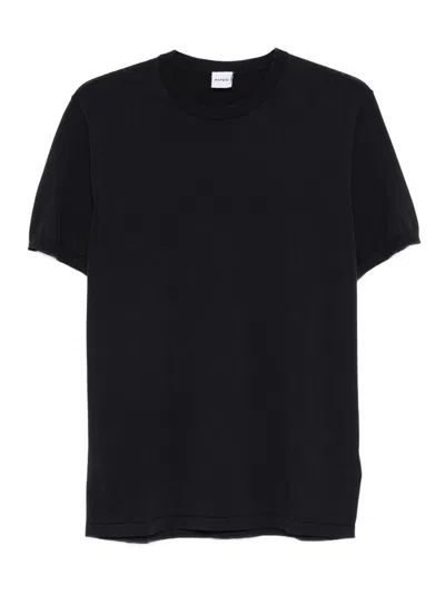 Aspesi Round-neck T-shirt In Blu Navy Cotton In Blue