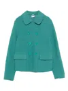 Aspesi Rounded-collar Wool Jacket In Multi