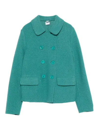 Aspesi Rounded-collar Wool Jacket In Multi