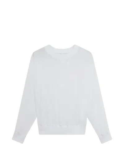 Aspesi Round-neck Long-sleeve Sweater In White