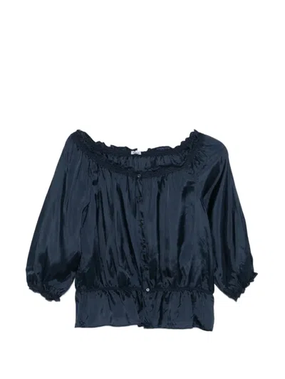 Aspesi Ruffled Blouse In Black