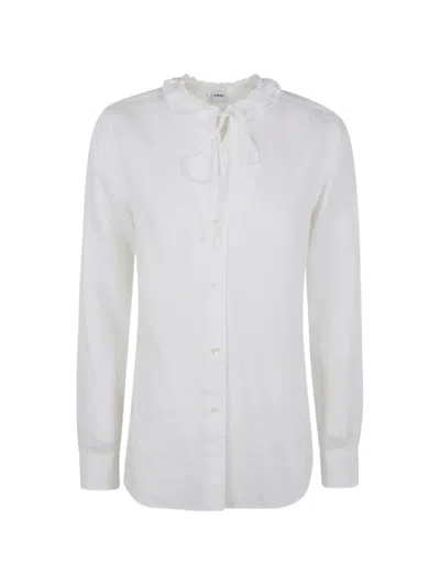 Aspesi Ruffled-collar Shirt In White
