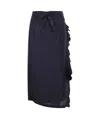 Aspesi Ruffle Detailing Skirt In Black
