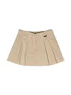 Aspesi Box-pleated Short Skirt In Brown