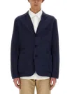 Aspesi Blazer Samuraki In Lino - Blu In Blue