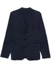 Aspesi Blazer Samuraki In Lino - Blu In Blue