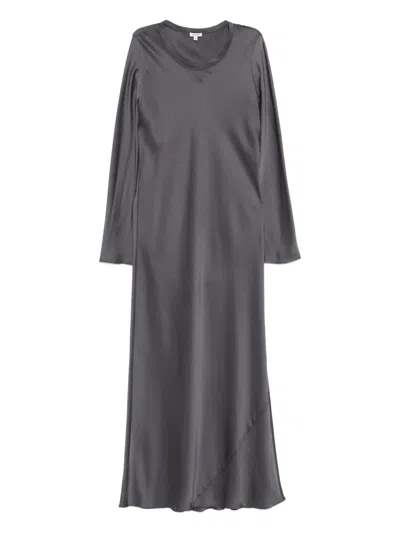 Aspesi Kleid Aus Satin In Gray