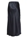Aspesi Glossy Pure Viscose Satin Midi Pencil Skirt