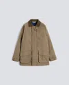 Aspesi Schafer Cotton Blend Canvas Peacoat In Gray