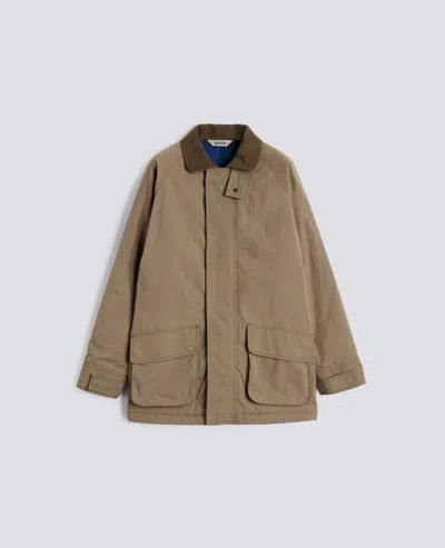 Aspesi Schafer Cotton Blend Canvas Peacoat In Gray