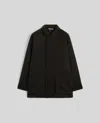 Aspesi Schafer Virgin Wool And Alpaca Peacoat In Green
