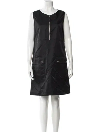 Pre-owned Aspesi Scoop Neck Mini Dress In Gray