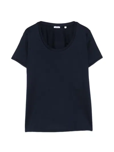 Aspesi Scoop-neck T-shirt In Blue