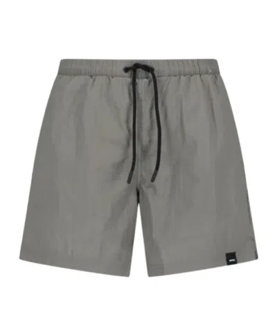 Aspesi Sea Drawstring Swim Shorts In Gray