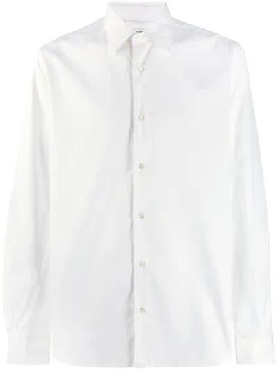 Aspesi Sedici Shirt Men White In Cotton In Yellow