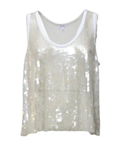ASPESI ASPESI SEQUINED SLEEVELESS TOP