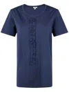 Aspesi Serafino Neck Tee Shirt In Blue