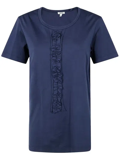 Aspesi Serafino Neck Tee Shirt In Blue