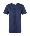 Aspesi Serafino Neck Tee Shirt In Blue