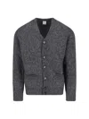Aspesi Shetland Wool Cardigan - Grey In Gray