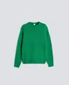 Aspesi Shetland Wool Crewneck Sweater In Green