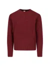 Aspesi Shetland Wool Sweater In Burgundy