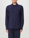 Aspesi Shirt With Chest Pockets And Collar In Blau