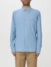 Aspesi Plain Shirt In Gnawed Blue