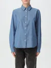 Aspesi Fitted Button-down Denim Shirt In Denim