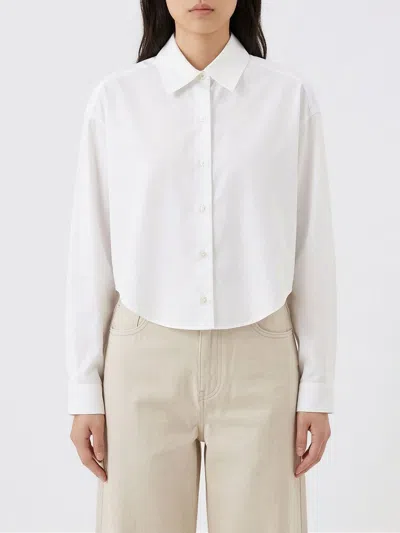 Aspesi Shirt Style Top Collared Neck Long Sleeves In White