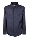 Aspesi Collared Neck Flap Pockets Long Sleeves Jacket In Blue