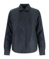 Aspesi Collared Jacket With Button Cuffs And Pockets In Blue