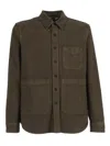 Aspesi Tailored Button-up Shirt With Pointed Collar In Green