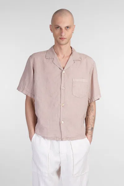Aspesi Shirt In Rose-pink Linen