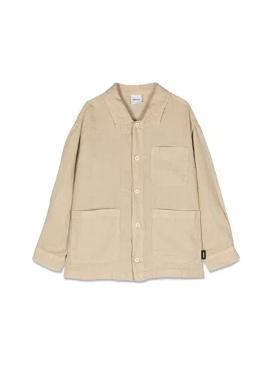 Aspesi Mini Casual Shirt Jacket For Boys In Black