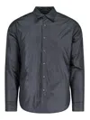 Aspesi Solid Grey Casual Shirt With Traditional Collar And Button-down Front In Gray
