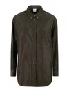 Aspesi Taffeta Shirt In Dark Green