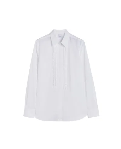 Aspesi Cotton Shirt With Ruches In White