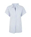Aspesi Striped Blouse In Light Blue Stripe