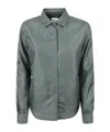 Aspesi Shirt-style Cotton Coat In Gray