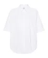 Aspesi Pinch-detailed Shot-sleeve Shirt In White