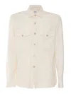 Aspesi Relaxed Fit Button-up Shirt With Two Chest Pockets In Neutral