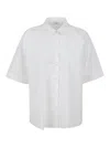 Aspesi Pinch-detailed Shot-sleeve Shirt In White