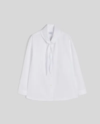 Aspesi Shirt With Knotted Collar In White