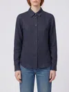 Aspesi Long-sleeved Buttoned Shirt In Blue